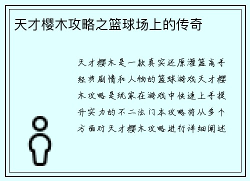 天才樱木攻略之篮球场上的传奇